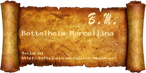 Bettelheim Marcellina névjegykártya